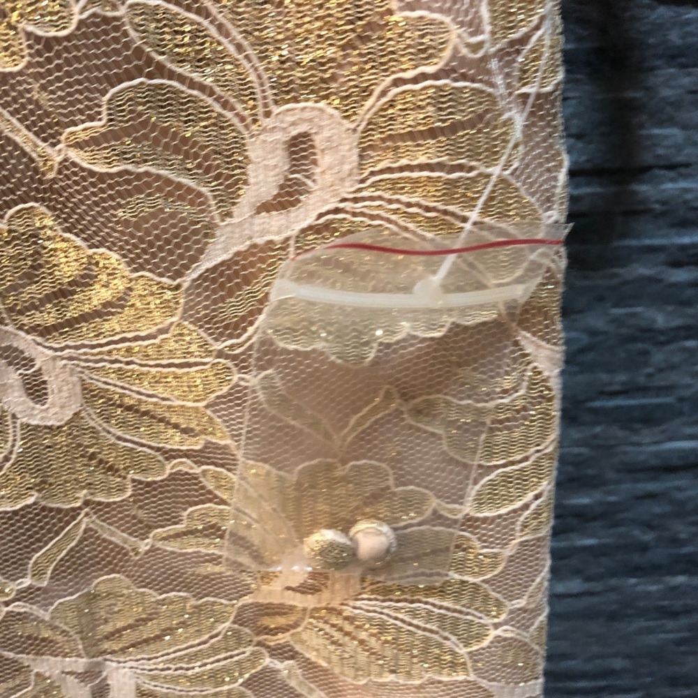 Ann Taylor Gold Lace Dress - Picture 2 of 8